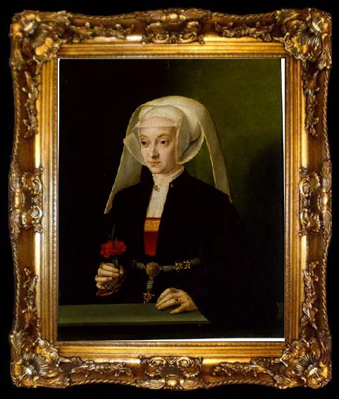 framed  BRUYN, Barthel Portrait of a Young Woman  hgktr, ta009-2